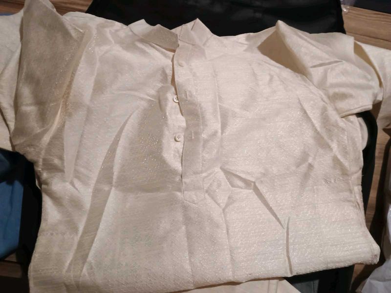 Elegant Cream Kurta and waistcoats