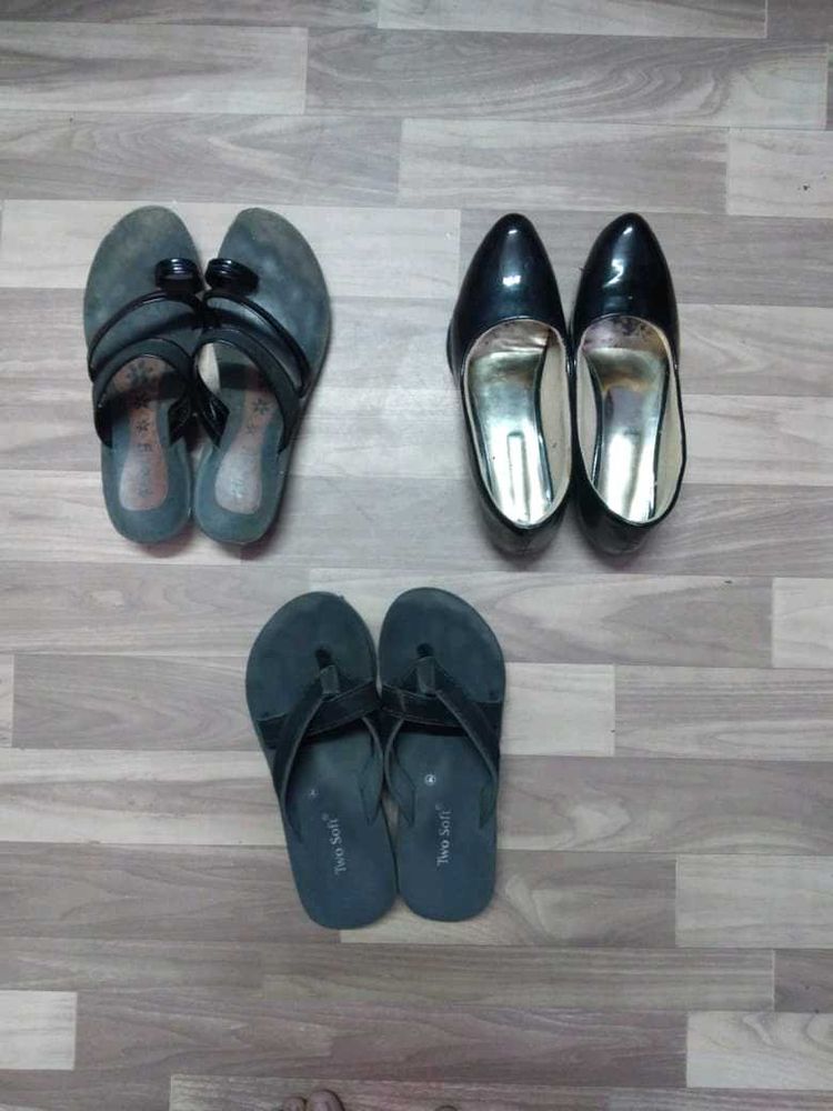 Combo Set Of 3 Flats, Slipper