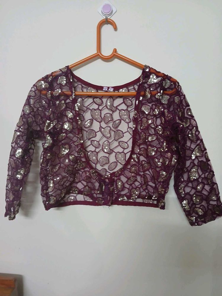 Purple Blouse With Gown