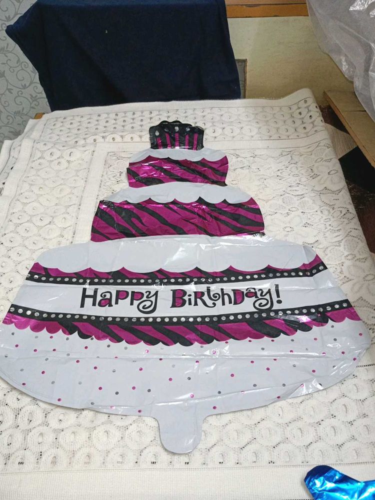 Happy Birthday Cake Foil Balloon