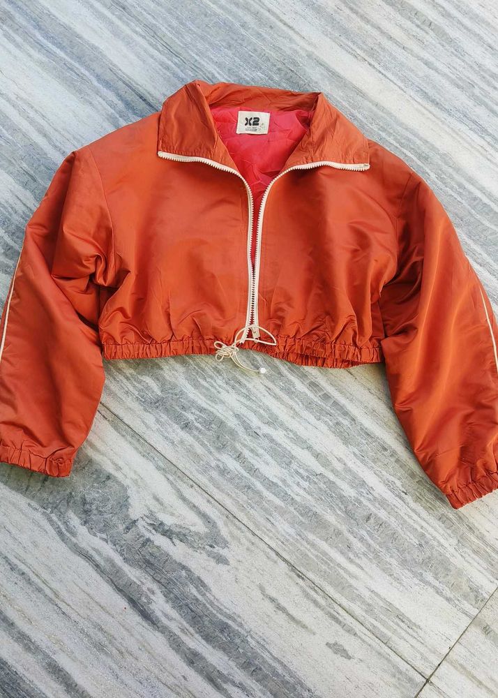 Orange Rust Cropped Jacket