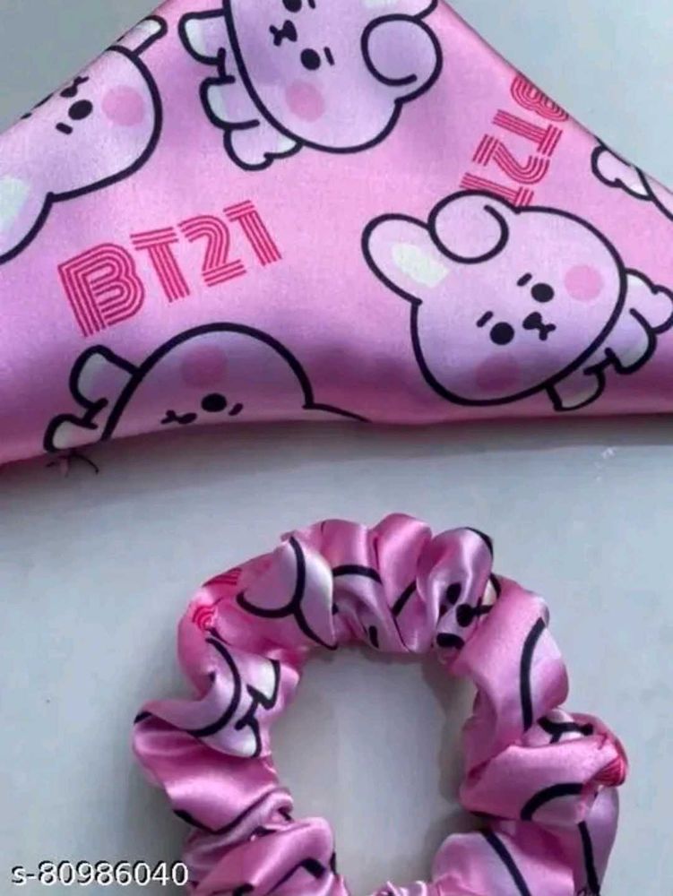 BT21 Cooky Scrunchie -Cute BTS Hair Accessory