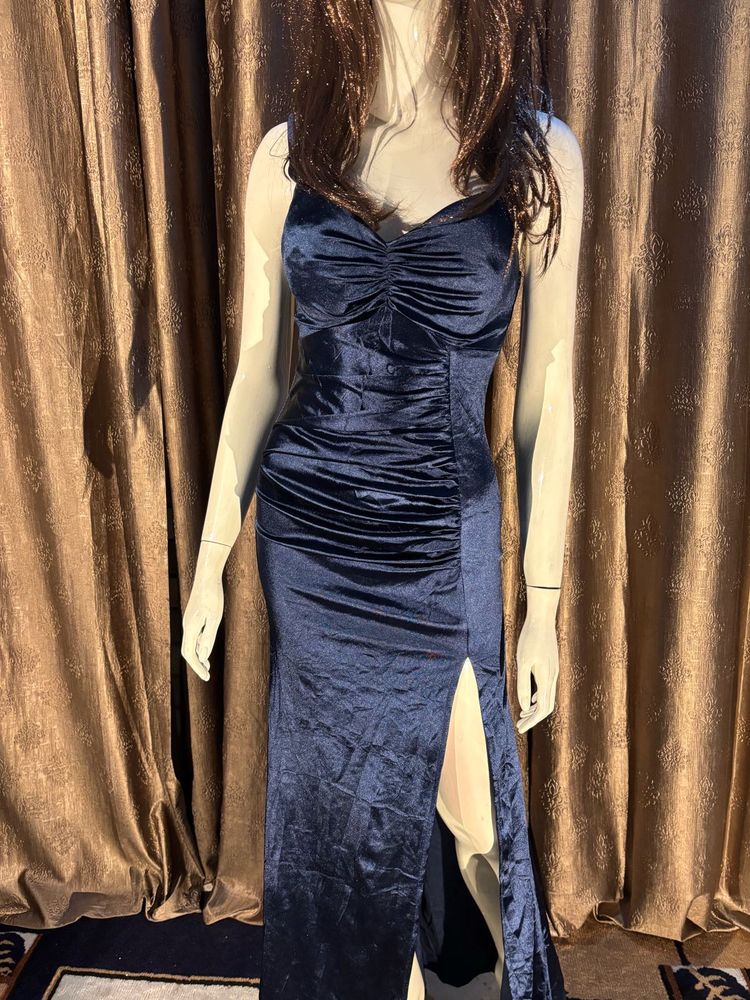 Elegant Navy Blue Maxi Dress