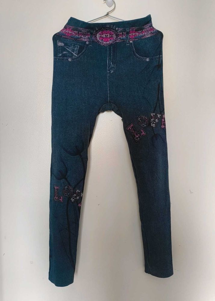 Denim Print Leggings
