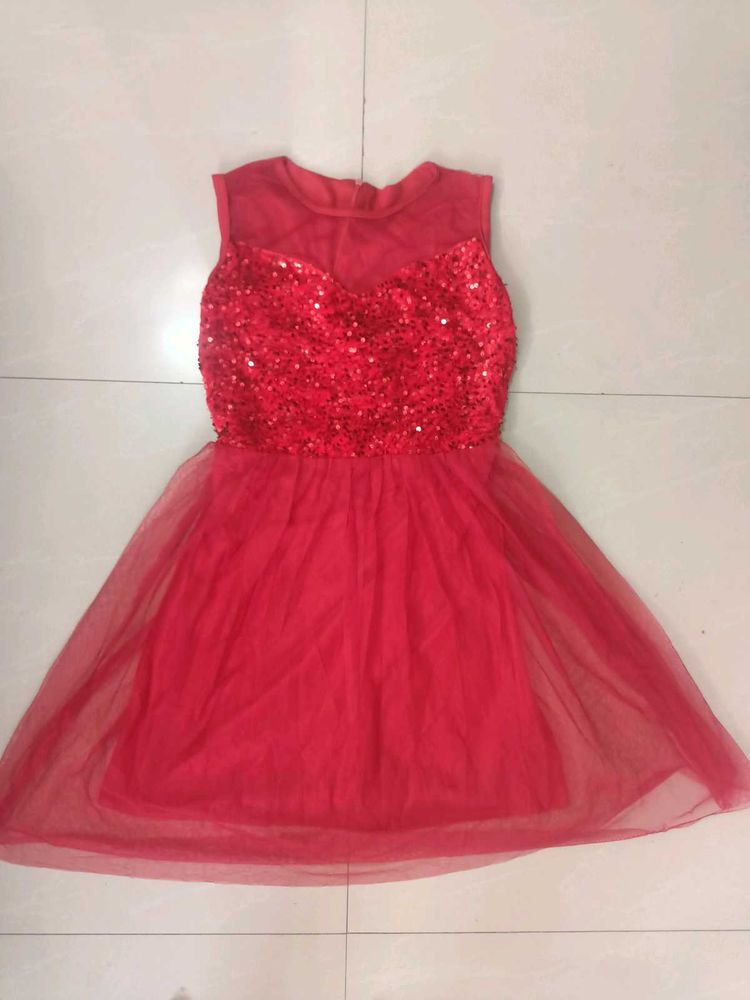 Red Sequin Party Dress
