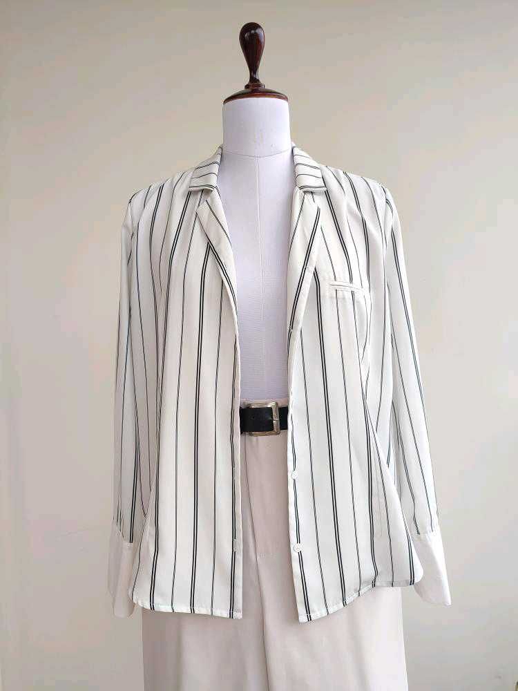 Striped Button-Up Top