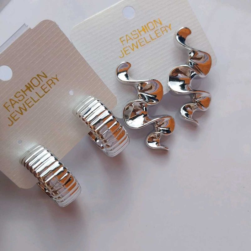 Combo Of 2 Silver Earring