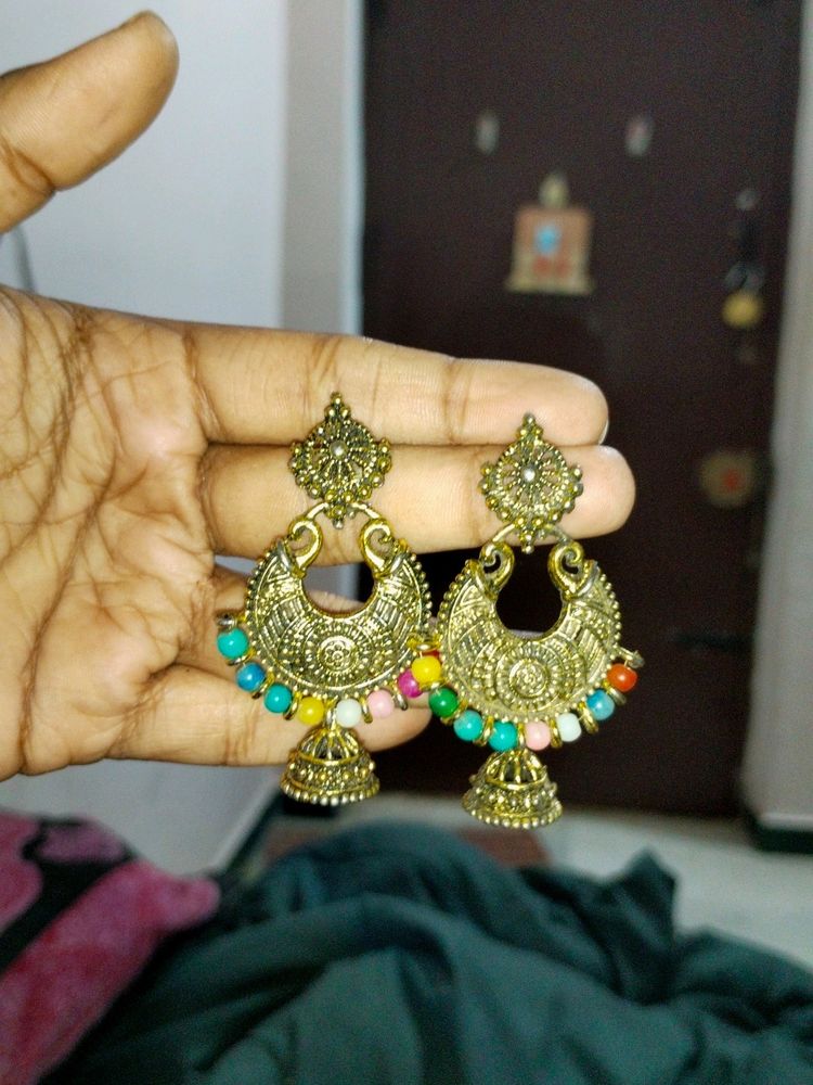 COMBO long Earring + F-R-I-E-N-D-S ring