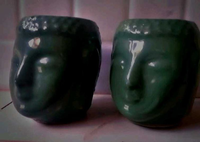 Pack Of 2 Buddha Face Vase
