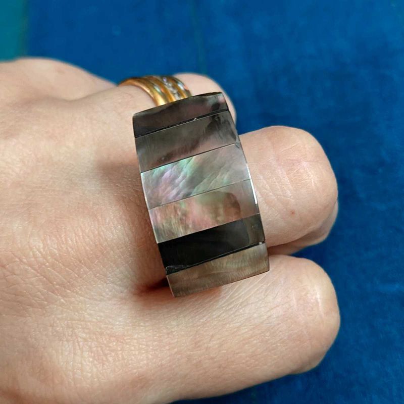Abalone shell statment ring