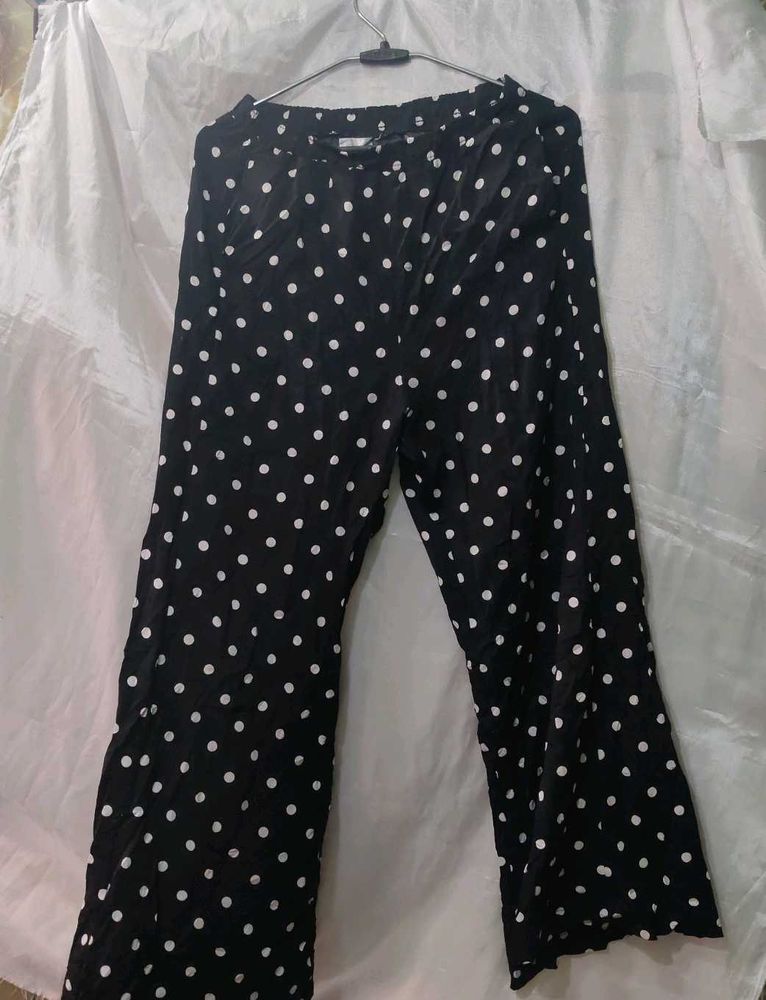 Polka Dot Palazzo Skirt