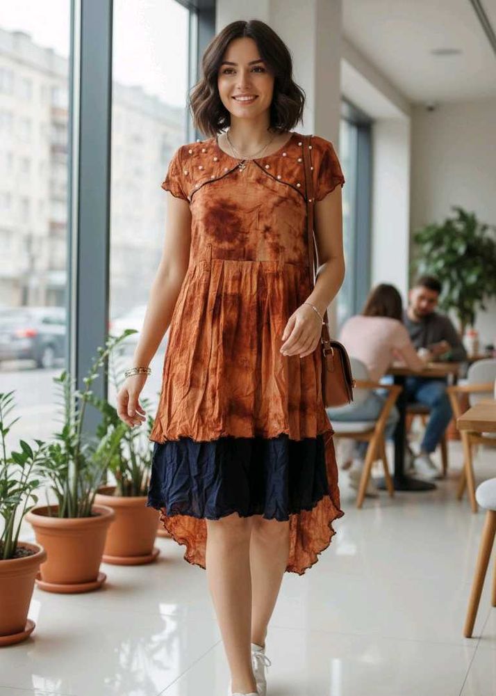 Boho Chic Tie-Dye Dress
