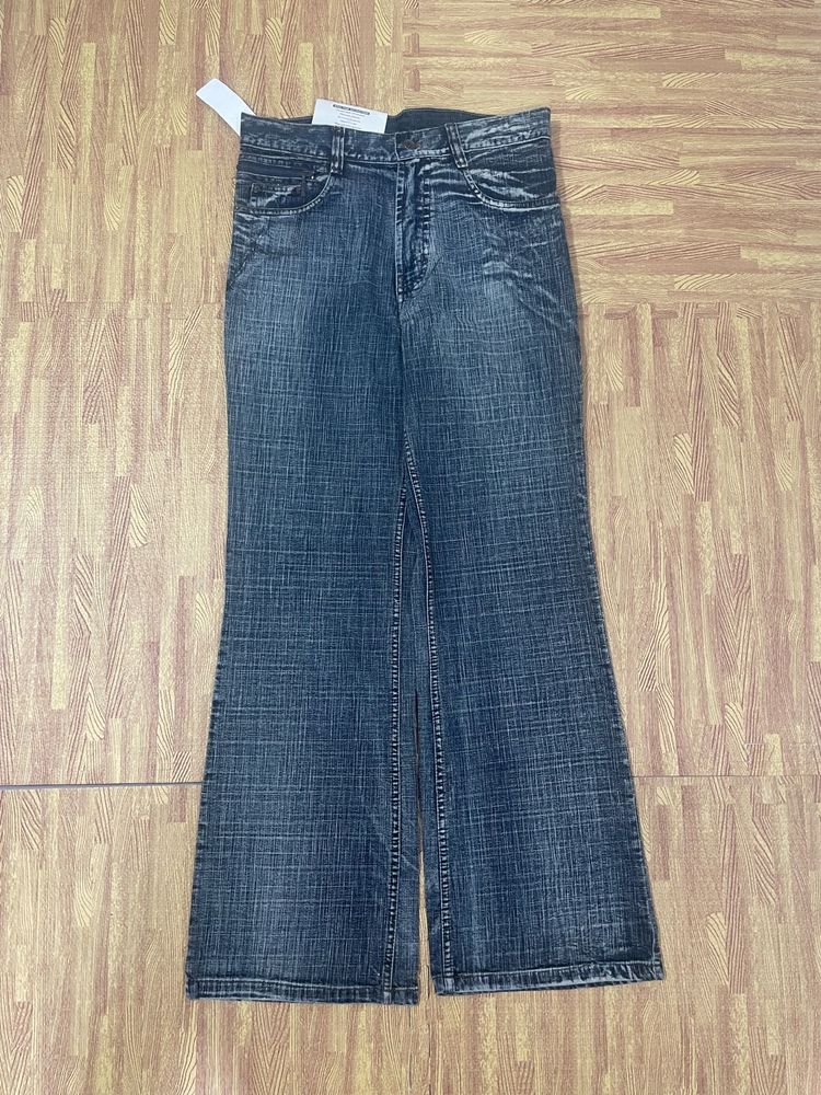 Outman Man Denim Wide Leg Blue Jeans