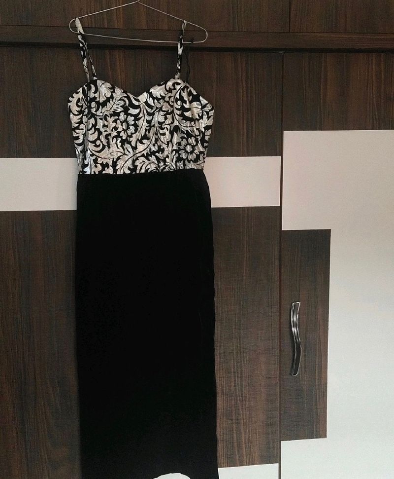Party Wear Black Gown