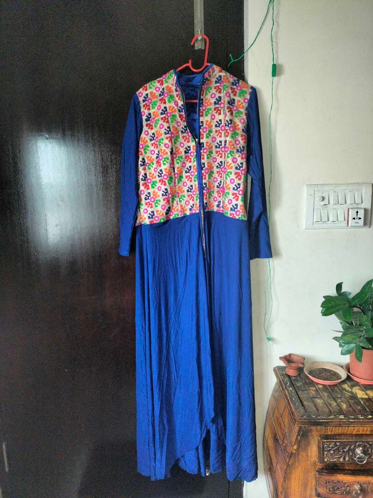 Embroidery stretchable Lycra long kurti/shrug type