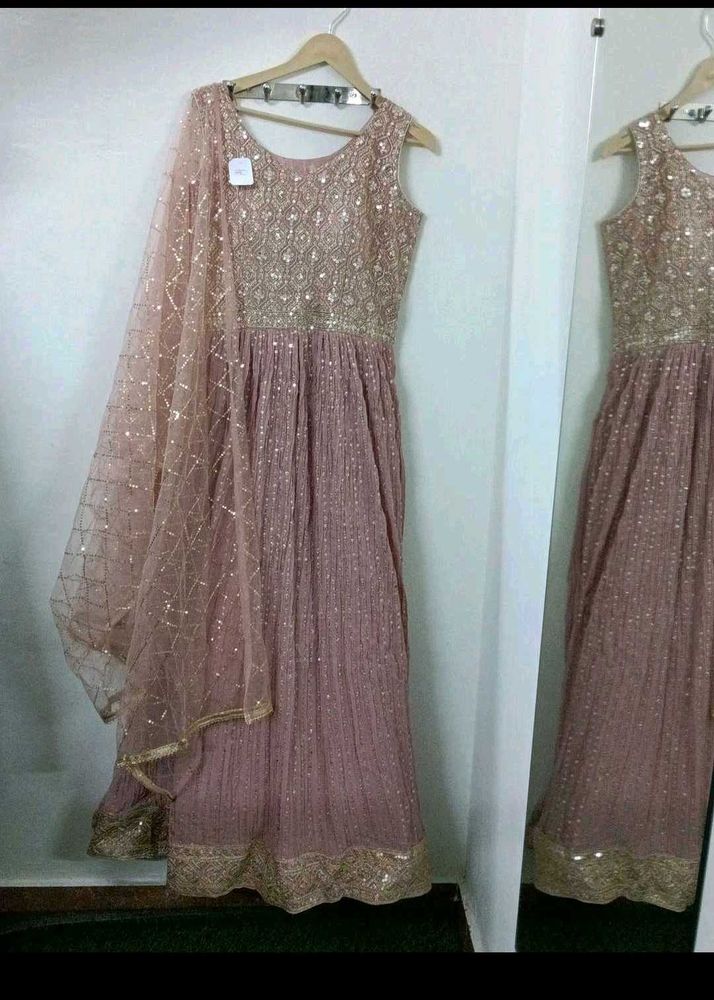 SEQUINS WORKED WEDDING GOWN WITH DUPATTA