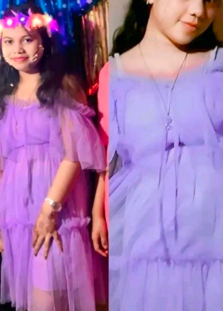 Lavender Ruffle Mini Dress