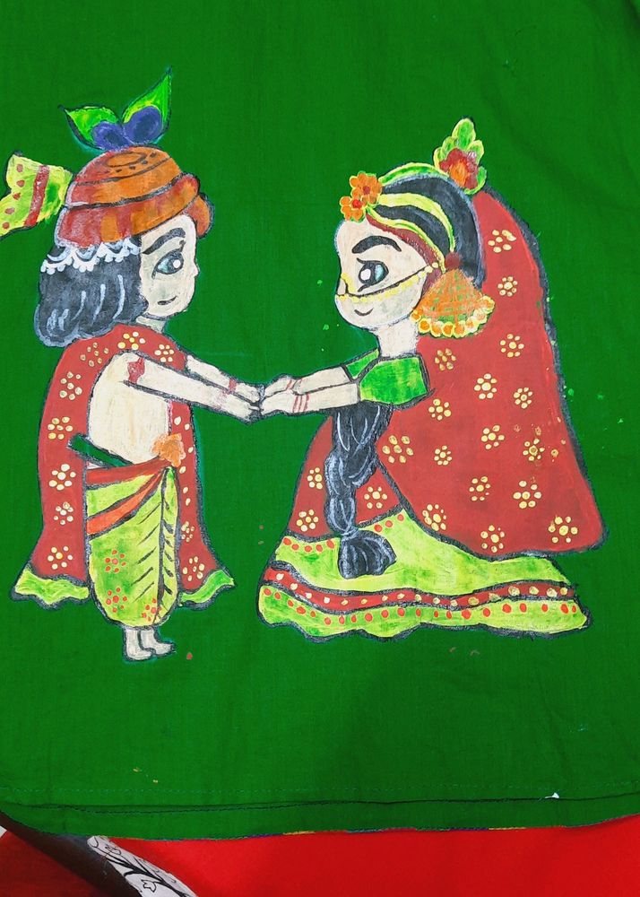 Hand Painted 🎨 ✨️ 😍 Radha Krishna