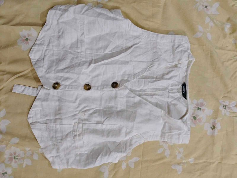 White Vest with Buttons