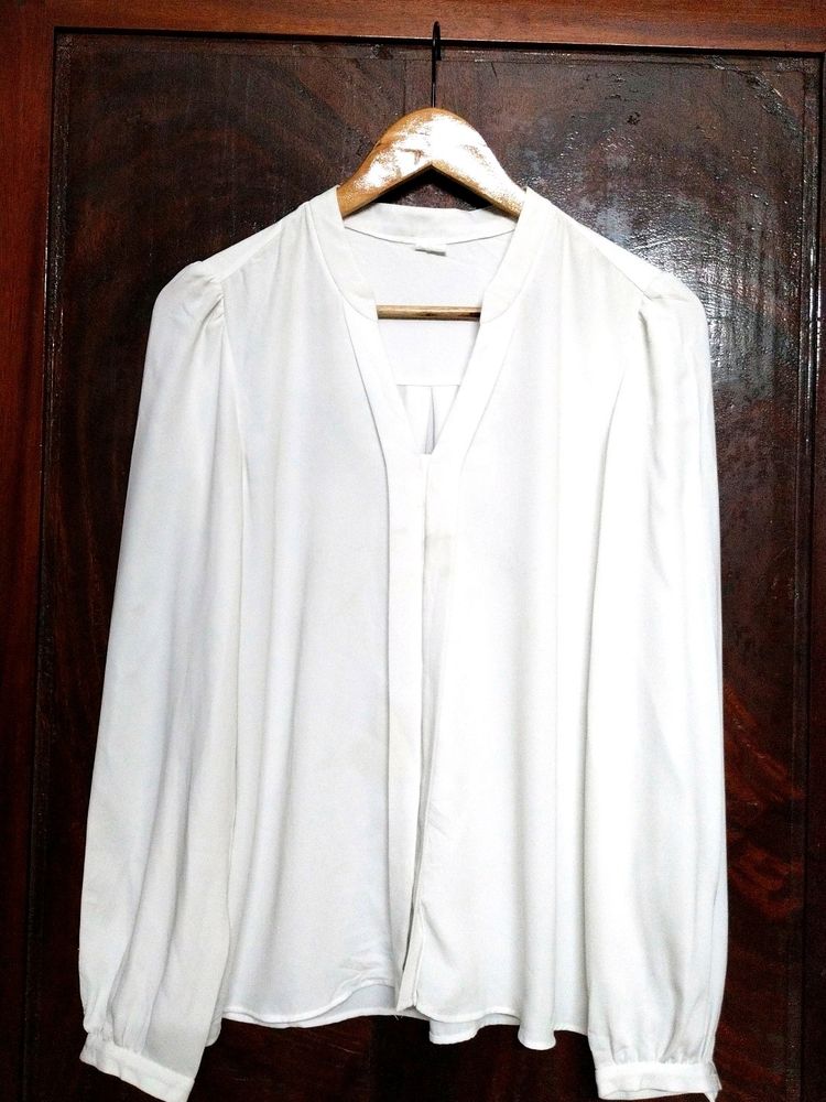 Off White Full Sleeve Tops For Women