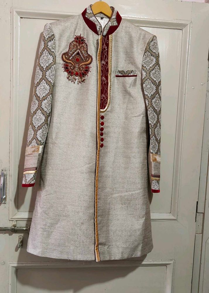 Silver Sherwani