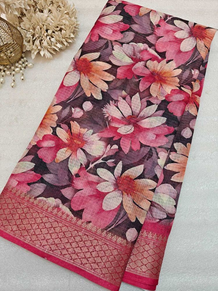 Floral Print Saree
