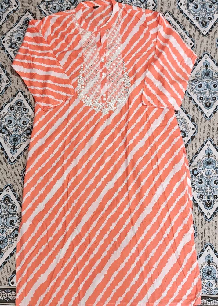 Straight Brand New Laheriya Kurti