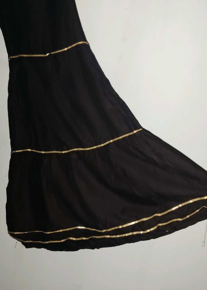 Elegant Black Ethnic bellbottom Plazzo