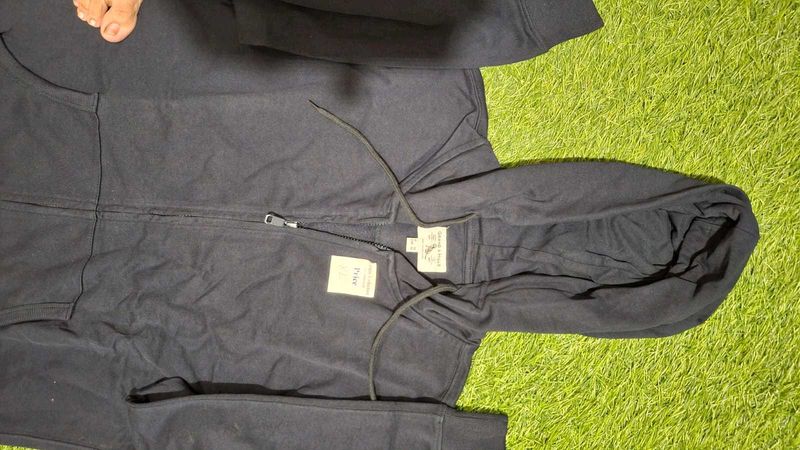 Navy Blue Zip-Up Hoodie