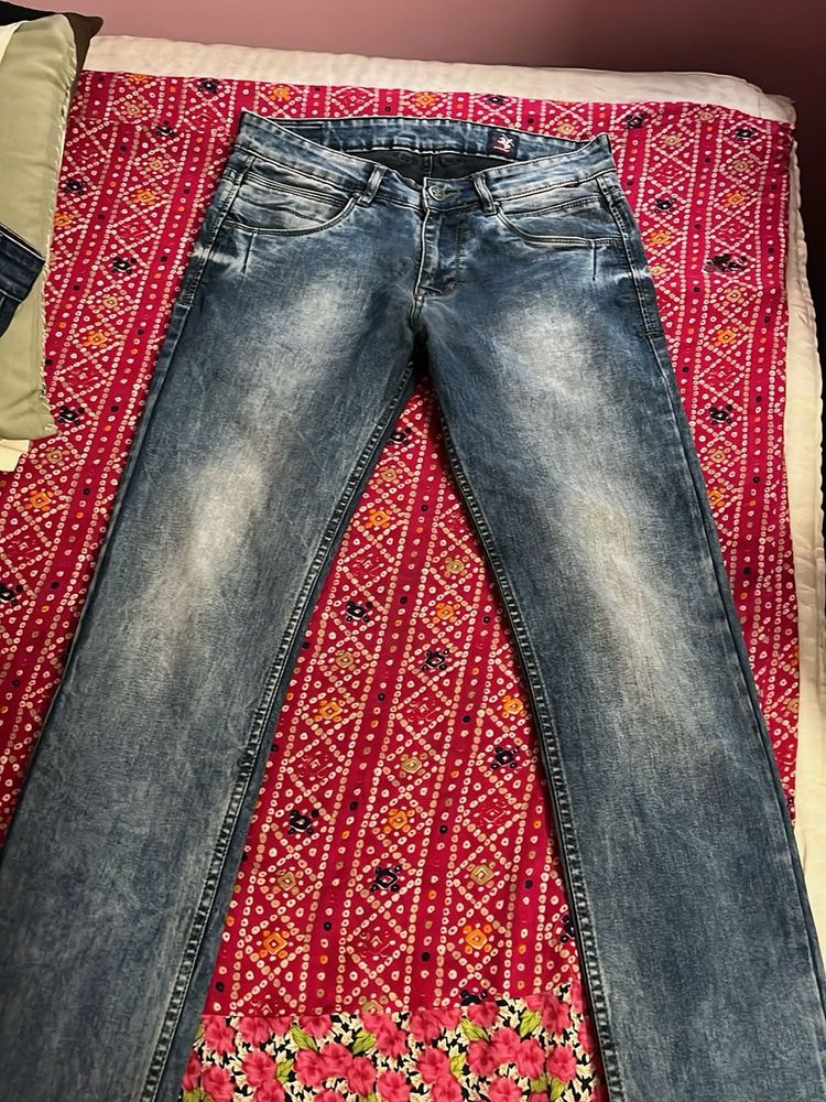 Acid Wash Denim Jeans