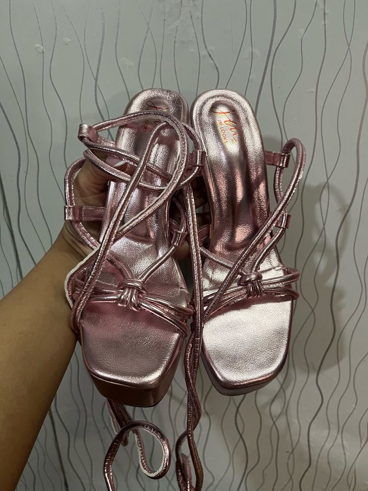 Lace Up High Platform Heel