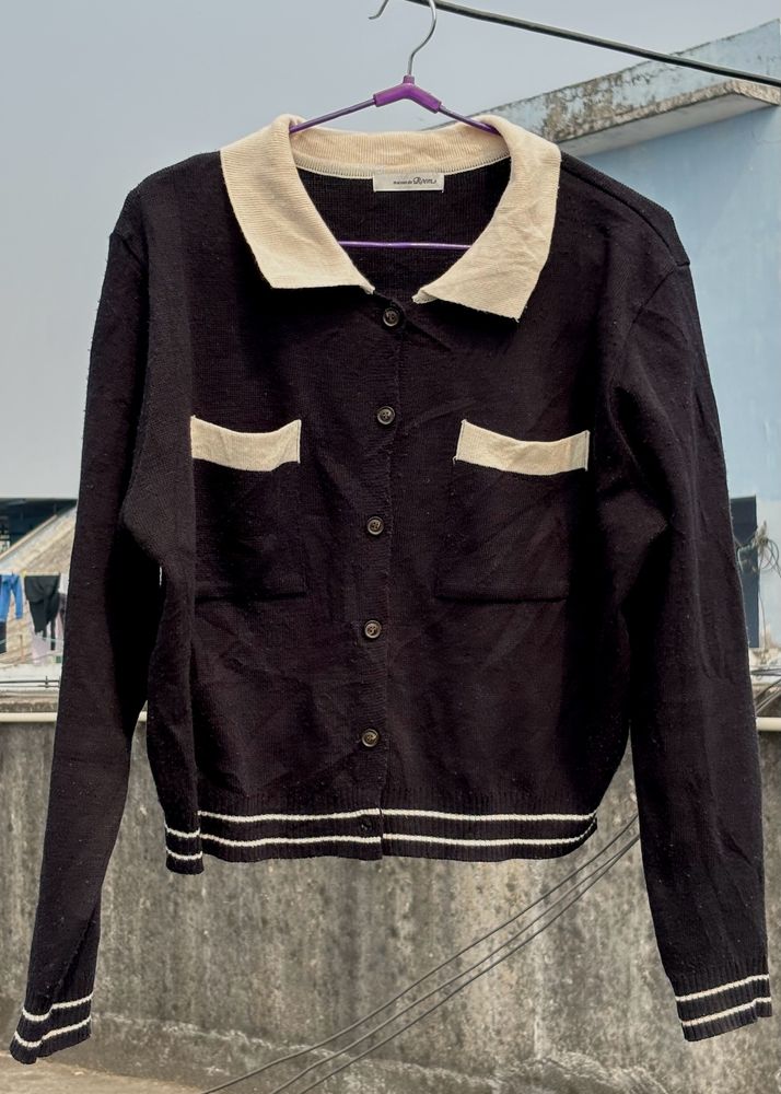 Korean Black Cardigan/ Sweater