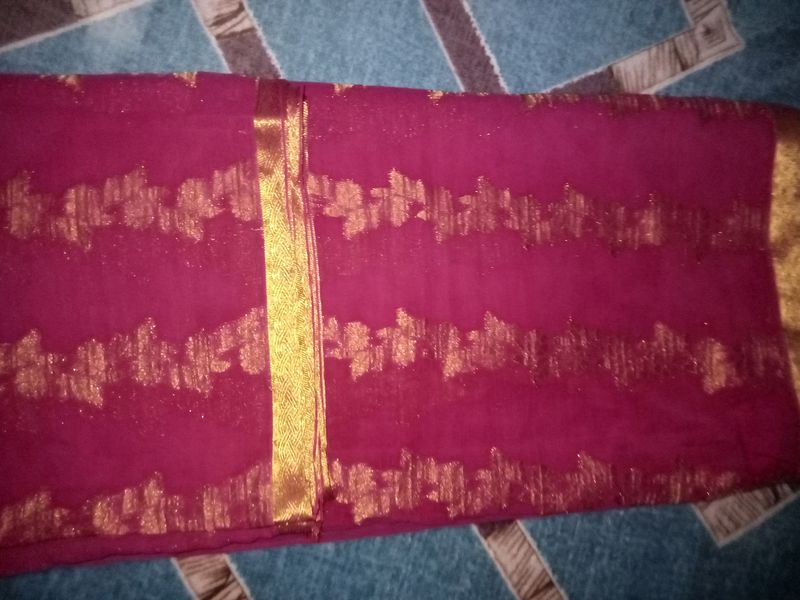 Carpe Silk With Golden Work