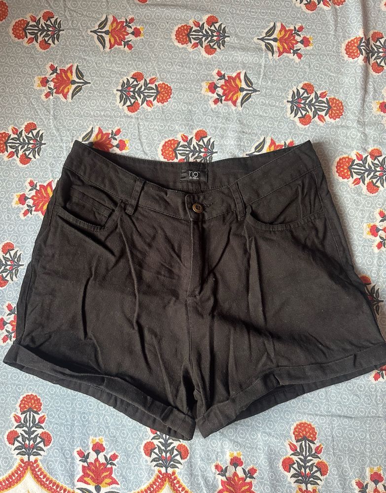 Black Jeans Shorts