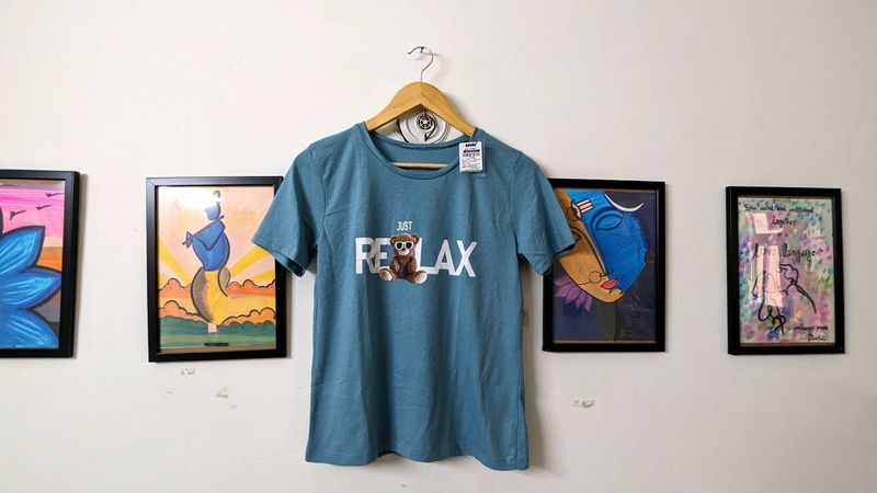 Tshirt Top For Women Trendy Print New Tag