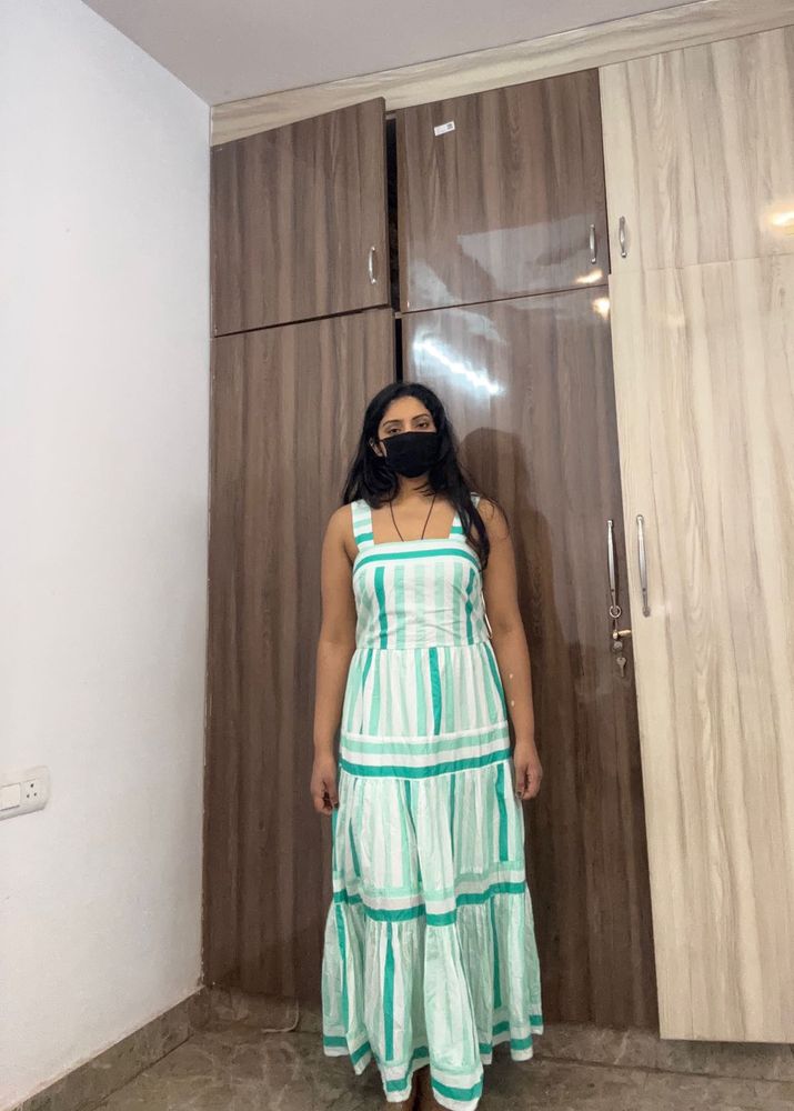 Striped Sleeveless Maxi Dress