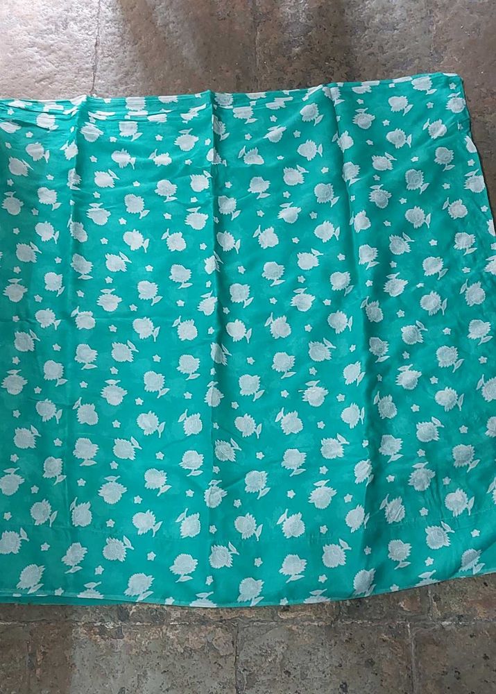 Bottle Green Floral Saree