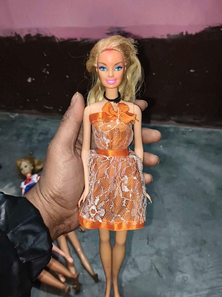 Barbie Doll in Orange Dress