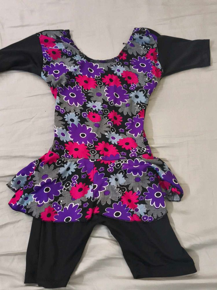 Girls Floral Swimsuit