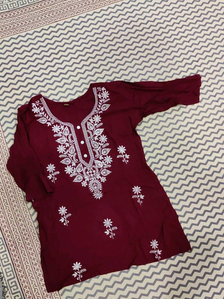 Embroidered Short Kurta