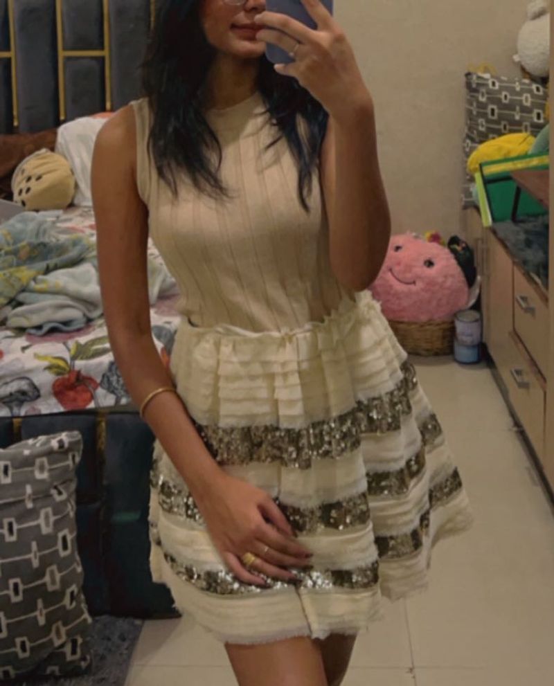 Sequins And Frill Barbie Skirt