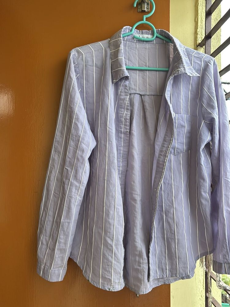 Striped Button-Down Shirt