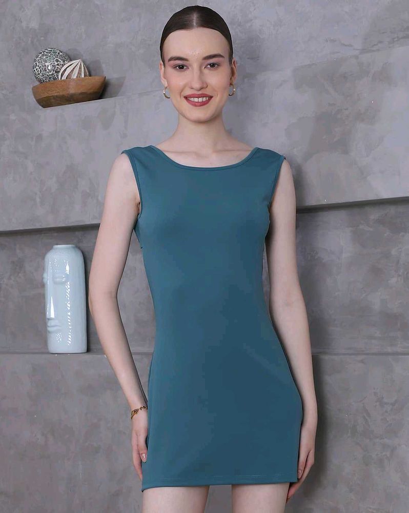 Teal Bodycon Mini Dress