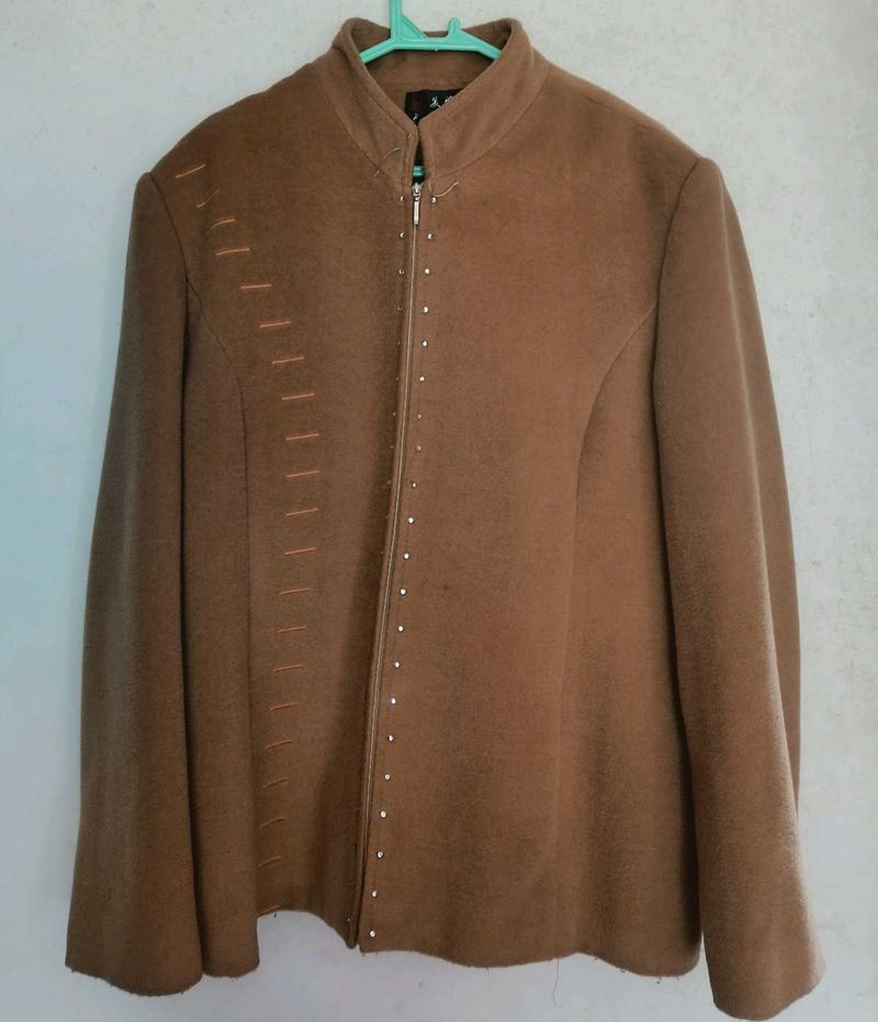 Brown Zip-Up Jacket