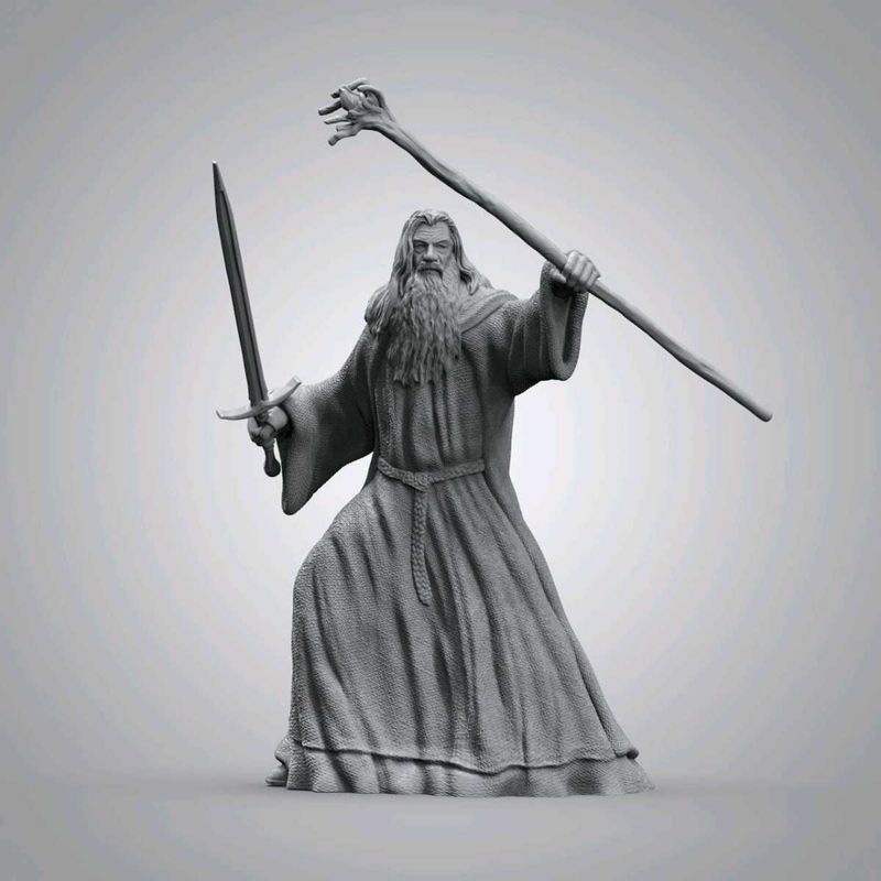 Gandalf the Grey Statue 3d printed