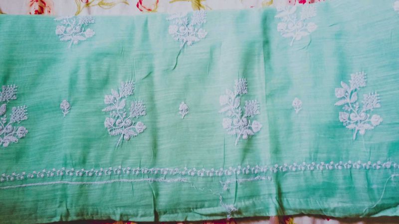 Mint Embroidered Fabric