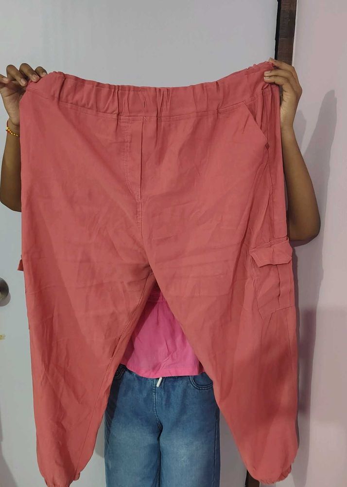 Coral Cargo Pants