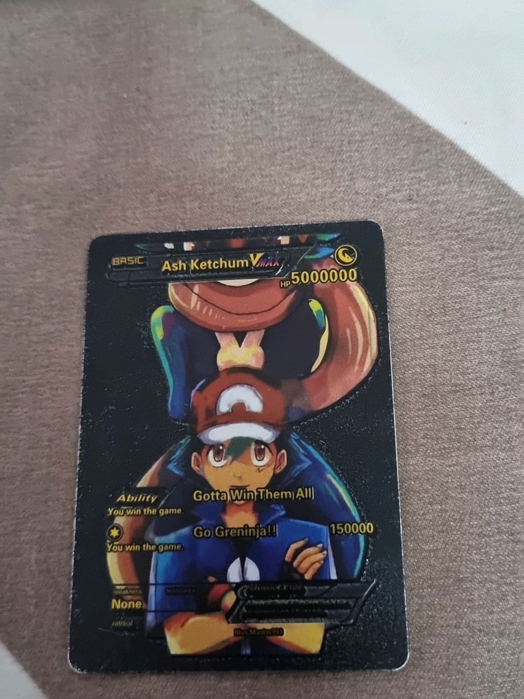 ASH KETCHUM VMAX 5000000 HP POKEMON CARD