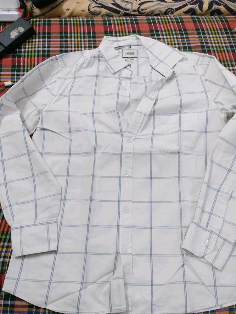 Limited White Plaid Shirt