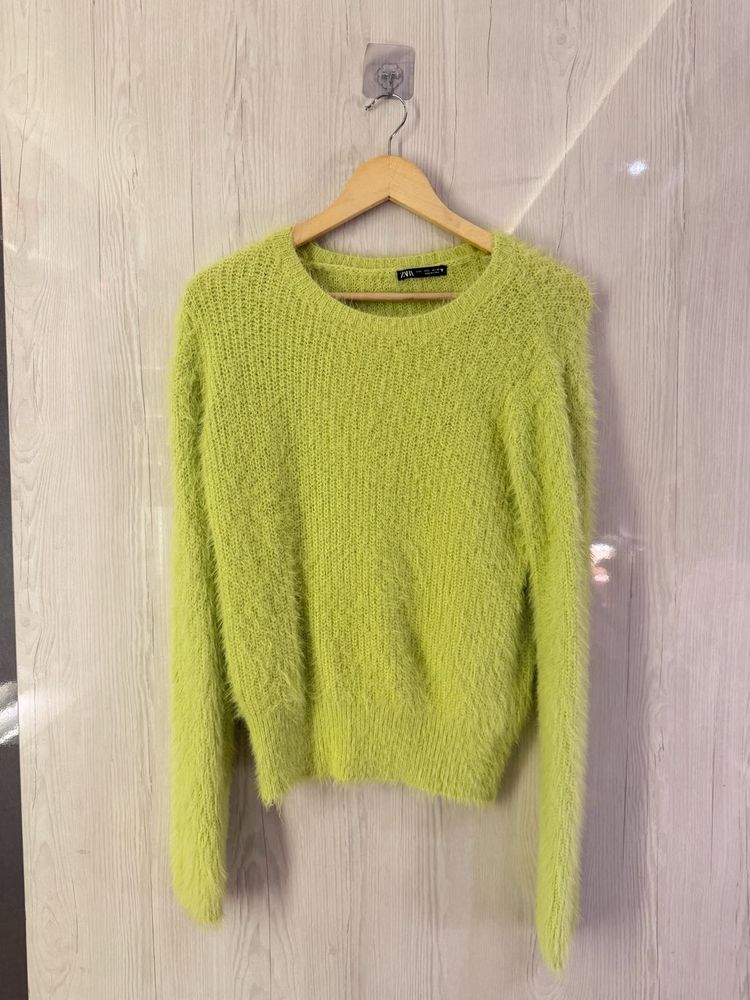 Zara Green Knit Sweater (never worn)